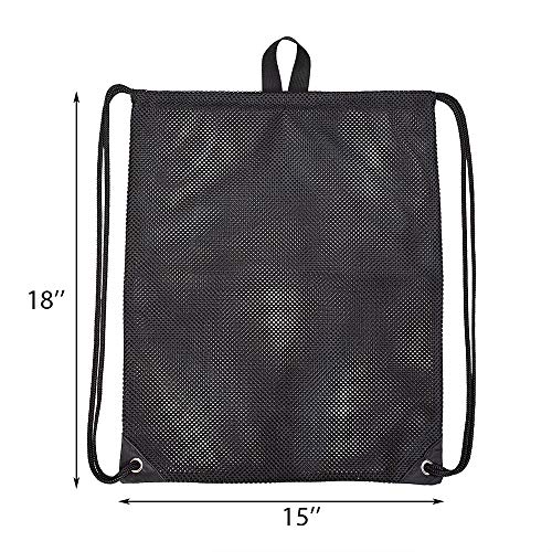 COVAX Heavy Duty Mesh Drawstring Bag, Sport Equipment Storage Bag for Beach, Swimming - Image 5