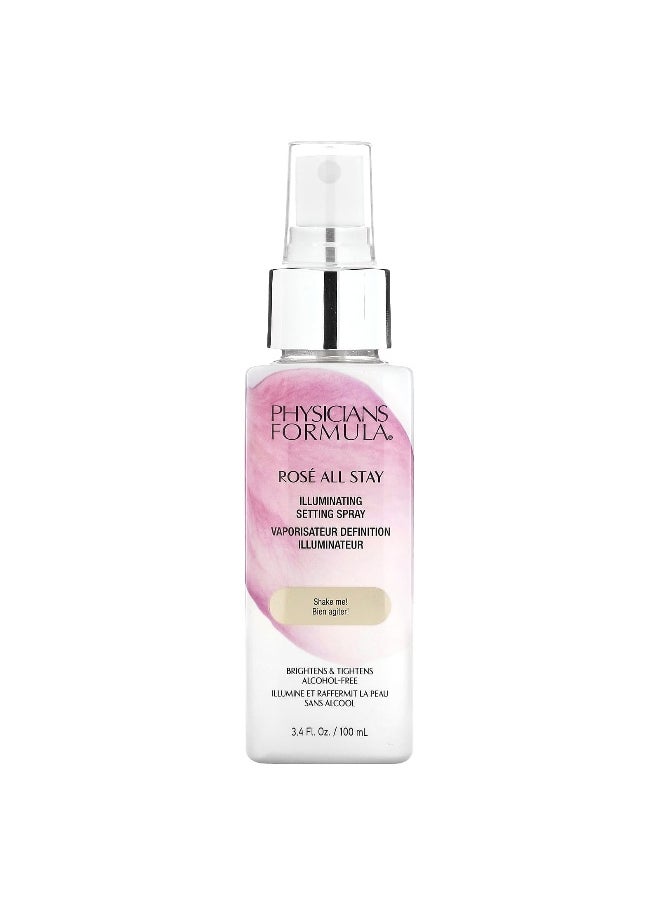 Physician's Formula Physicians Formula, Rosé All Stay, Illuminating Setting Spray, Alcohol-Free, 3.4 fl oz (100 ml)  - Image 1