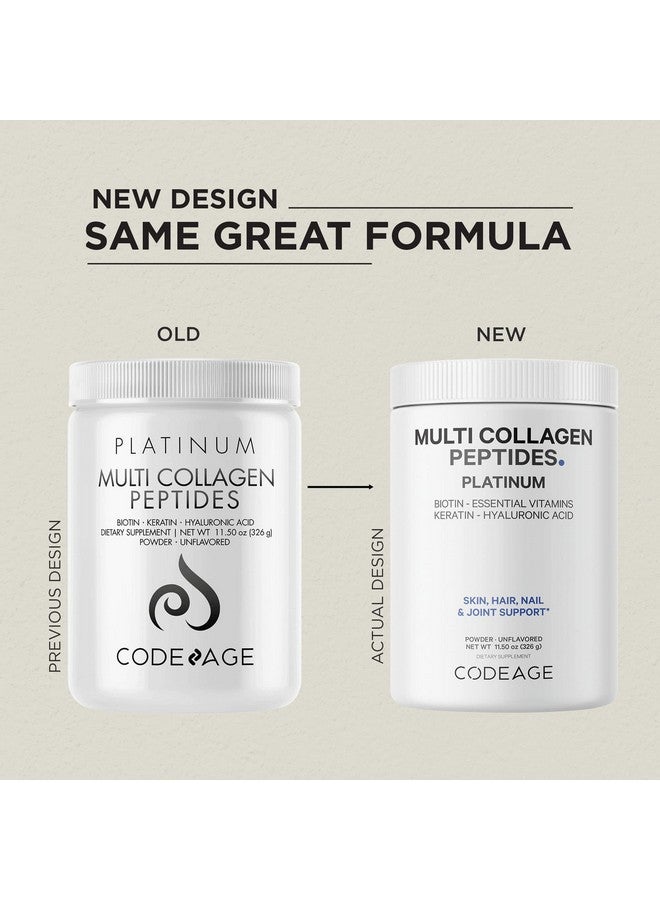 Codeage Multi Collagen Protein Powder With Biotin Vitamin C Keratin Hyaluronic Acid Vitamins B6 & D3 Grass Fed Hydrolyzed Collagen Booster Shake Peptides Hair Skin Nails Joints 11.50 Oz - Image 4