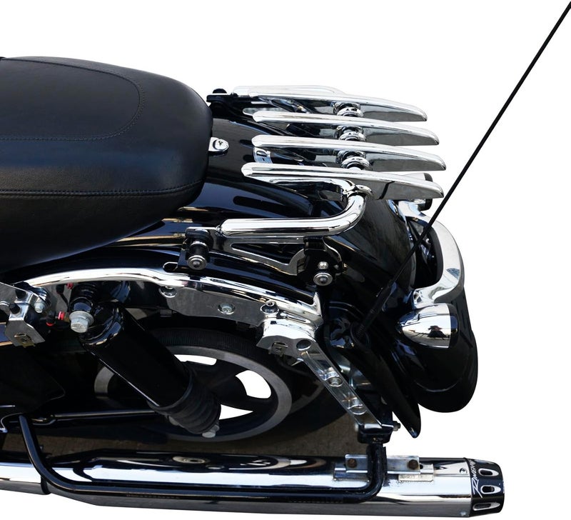 SWESGI Adjustable Detachable Motorcycles Luggage Rack for Harley Models 2009-2022, Chrome - Image 5