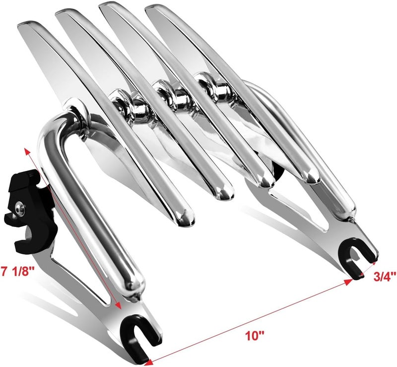 SWESGI Adjustable Detachable Motorcycles Luggage Rack for Harley Models 2009-2022, Chrome - Image 4