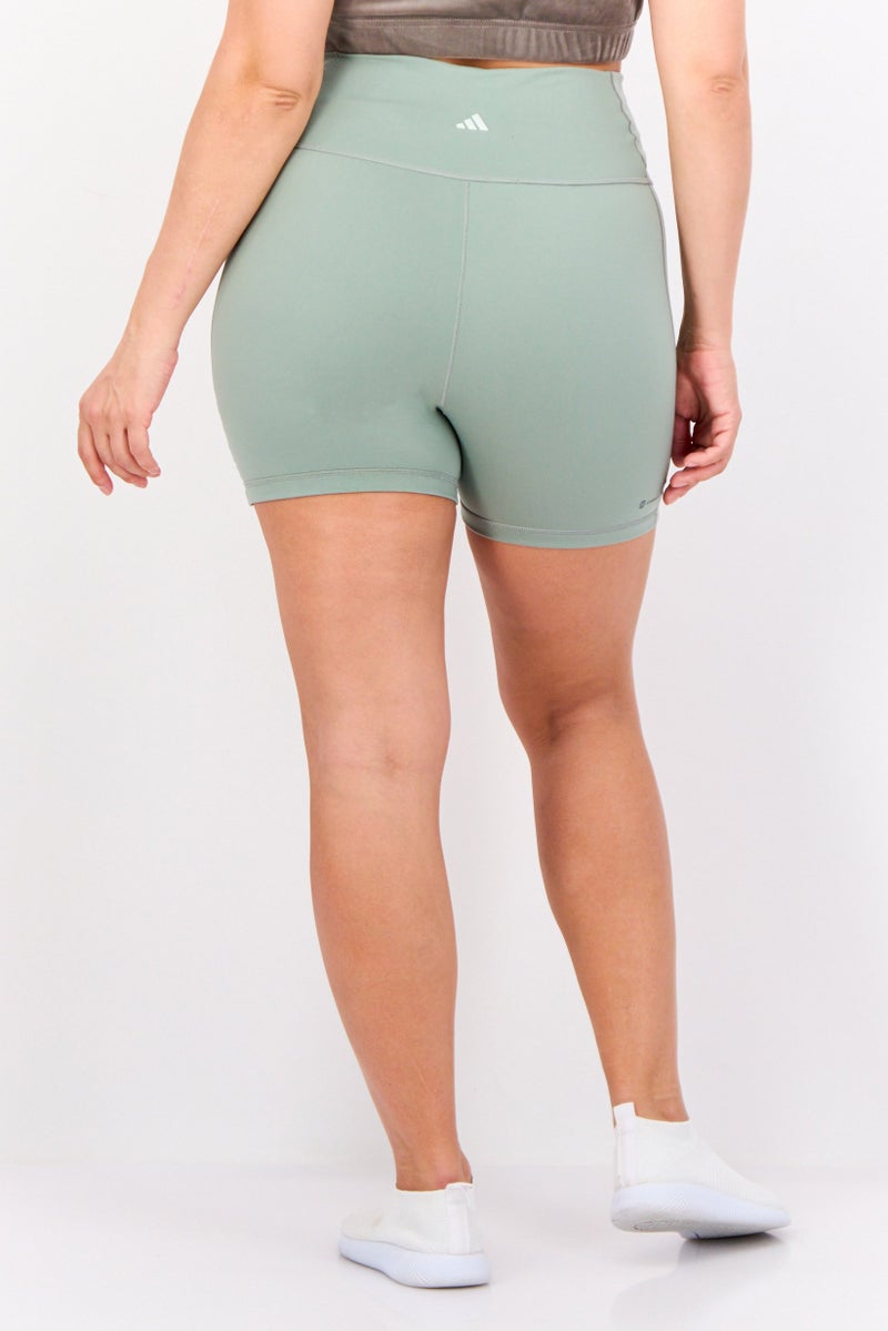 Adidas Women Tight Fit Yoga Short Leggings, Sage Green  - Image 3