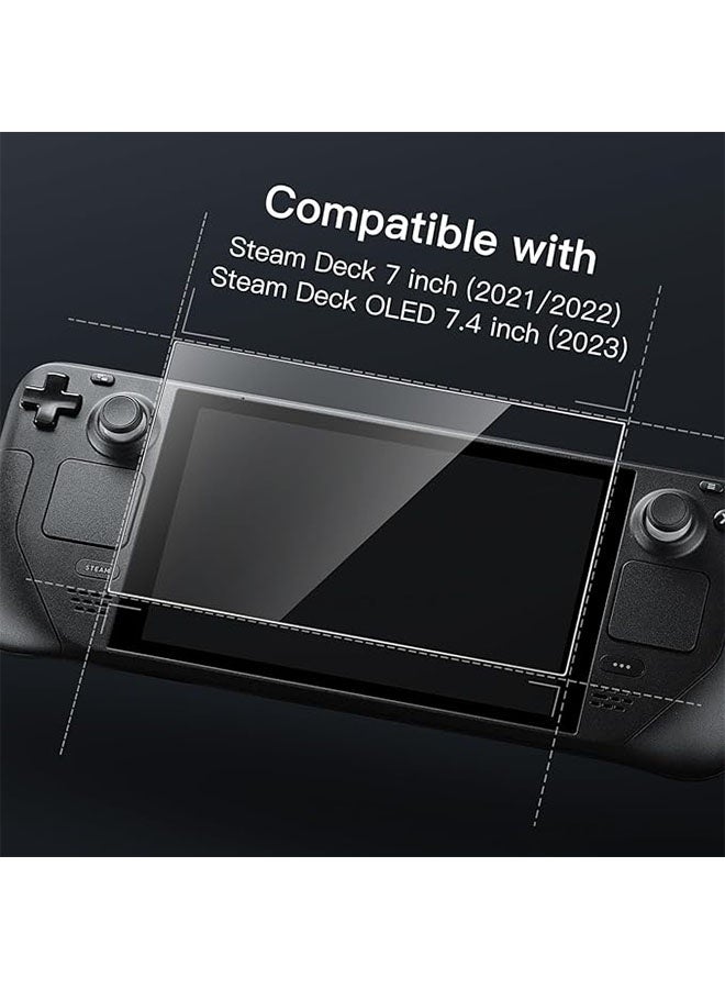 2 Pack Screen Protector for Steam Deck OLED 7.4 Inch, Premium 9H Tempered Glass Screen Protector, Anti Scratch HD Ultra Clear for Steam Deck - Image 2
