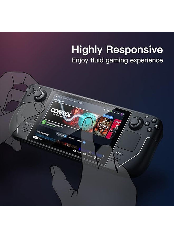 2 Pack Screen Protector for Steam Deck OLED 7.4 Inch, Premium 9H Tempered Glass Screen Protector, Anti Scratch HD Ultra Clear for Steam Deck - Image 5