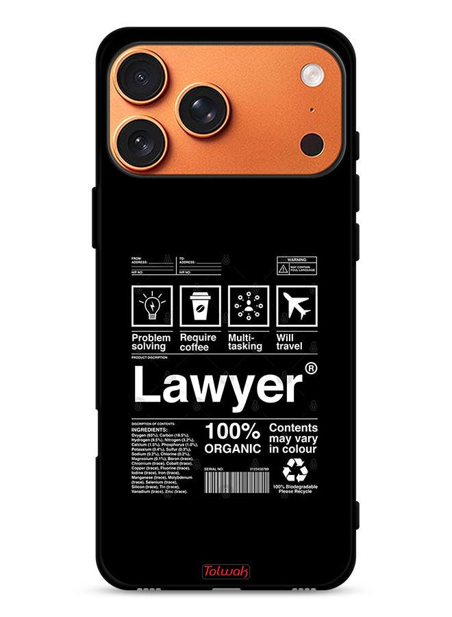 Tolwak Apple iPhone 17 Pro Max Protective Case Cover Lawyer Sticker - Image 1