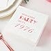 Crisky 50th Birthday Cocktail Napkins Rose Gold for Women 50th Birthday Party Decorations for Cake Dessert Berverage Table 50th Birthday Party Supplies50 Pcs Disposable Napkins 3Ply - Image 4
