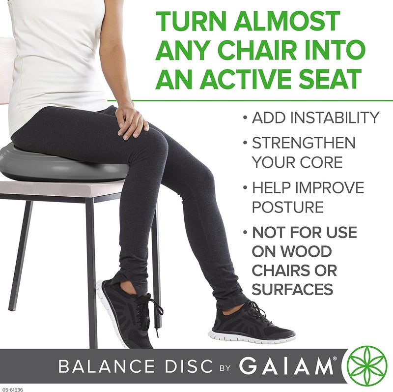 Gaiam Balance Disc Wobble Cushion Stability Core Trainer for Home or Office Desk Chair & Kids Alternative Classroom Sensory Wiggle Seat - Image 3