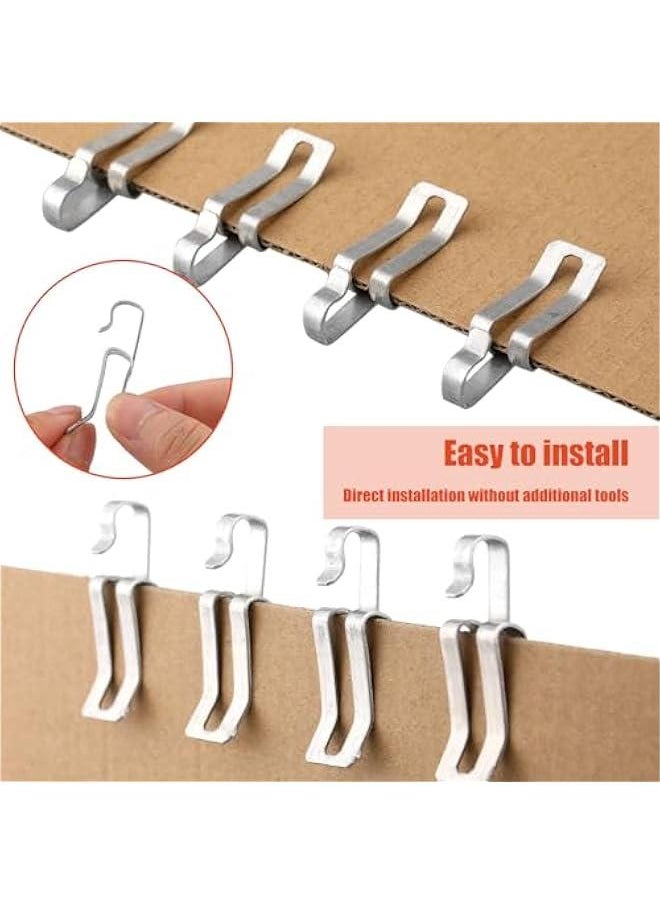 Arabest 200 Pcs  Light Clips Metal Gutter Hooks for Outdoor Xmas Hangers for Shingles Roof Seasonal Lighting Gutter Clips Hanging Festival Xmas Outside Decoration  - Image 4