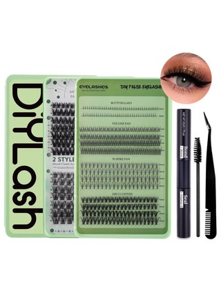 4 Styles DIY Eyelash Extension Kit 551 Clusters, 10-16mm Mixed Individual Lashes Cluster, Natural Curl Personal Eyelash Set, Segmented False Eyelashes, Thick Eyelashes - pzsku/Z73019782BCB1B212D172Z/45/_/1734414659/5fa27552-a3a9-499f-a5db-6945a96b8440