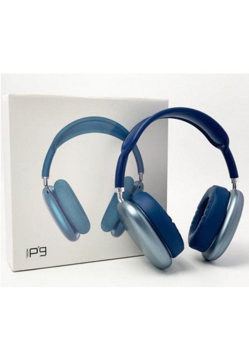 P9 - P9 Bluetooth Headphones Over Ear Sky Blue - Image 1