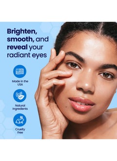 Honeyskin Eye Firm Antioxidant Nano Serum - with Hyaluronic Acid, Manuka Honey and Aloe Vera - Anti Aging and Anti Wrinkle - Spots and Hyperpigmentation Treatment (0.5oz)  - Image 3