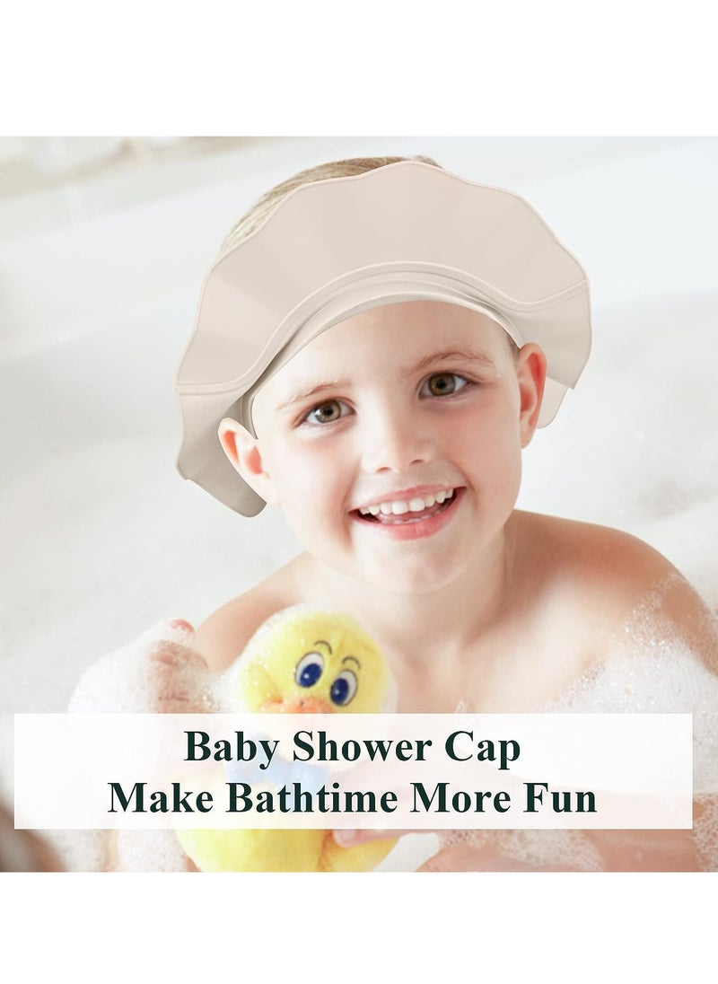 Gonice - Baby Shower Cap Bath Visor Protection Silicone Adjustable Safe Shower Bathing Cap for Protector Eye Ear Shampoo Cap for Infants Toddler Baby Kids Children - Image 1