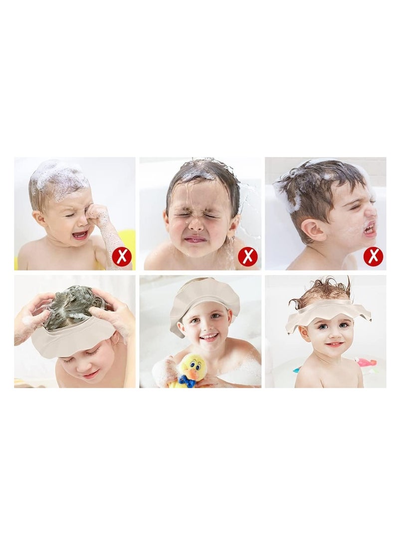 Gonice - Baby Shower Cap Bath Visor Protection Silicone Adjustable Safe Shower Bathing Cap for Protector Eye Ear Shampoo Cap for Infants Toddler Baby Kids Children - Image 1