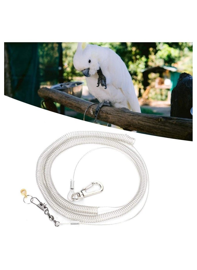 SYOSI Parrot Training Rope Bird Harness Leash Bird Flying Rope Flexible Bird Leash Kits Ankle Foot Ring Accessories for Bird Parrot(6.5MM+6M Flying Rope)  - Image 1