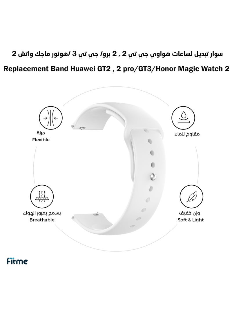 FITME Clip Silicone Band for Huawei GT2 (42mm) / Gt 2 pro/ GT3 (42mm) / Honor Magic Watch 2 (42mm) / Honor Watch ES (20mm)  - Image 1