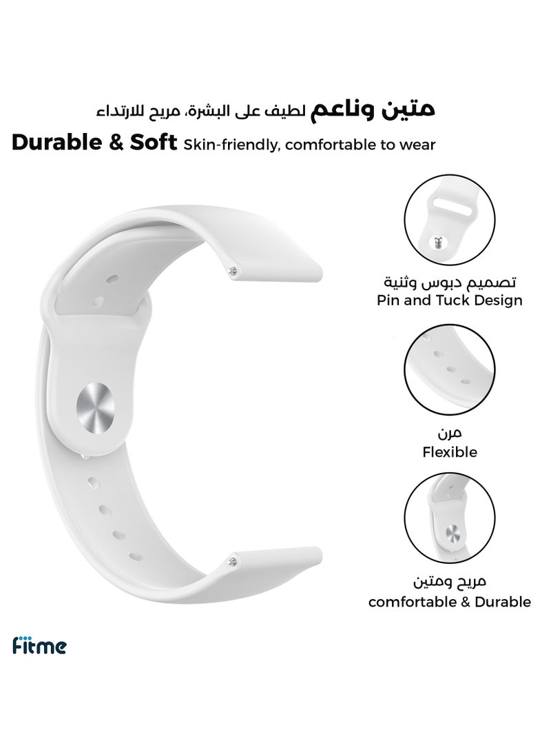 FITME Clip Silicone Band for Huawei GT2 (42mm) / Gt 2 pro/ GT3 (42mm) / Honor Magic Watch 2 (42mm) / Honor Watch ES (20mm)  - Image 2