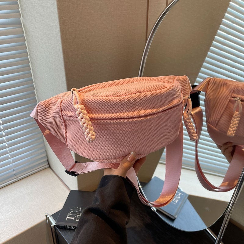 Women’s Canvas Sling Bag with Wide Strap, Zip Closure and Phone Pocket - Image 4