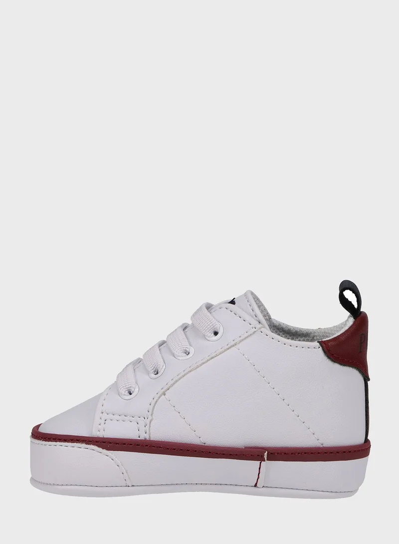 POLO RALPH LAUREN Infant Quilton Bear Gore Hi Lace Up Sneakers