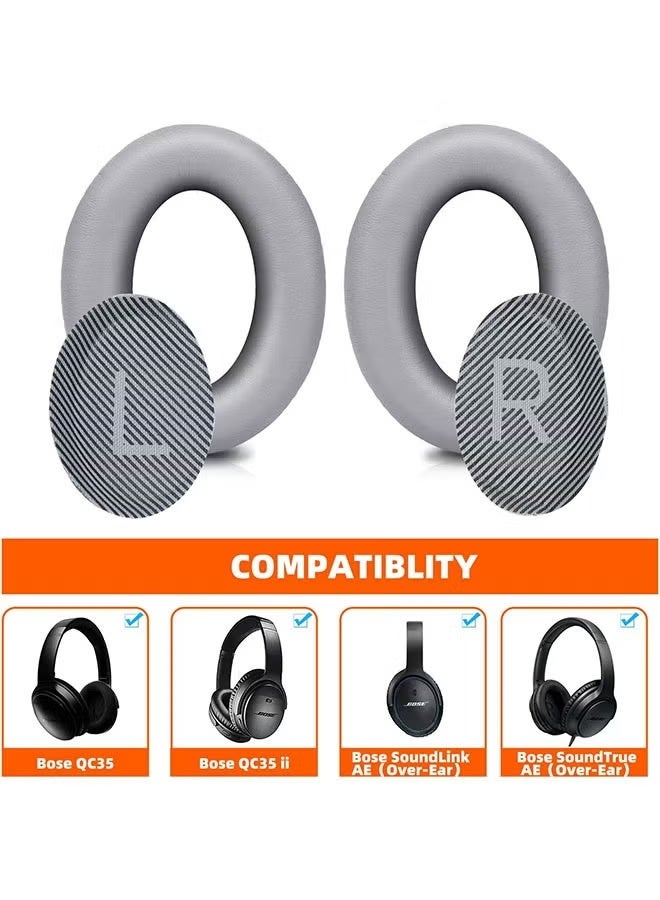 وسائد أذن استبدال لسماعات بوز QC35/QC35ii، وسائد أذن من رغوة الجلد الناعم مع خاصية عزل الضوضاء - Image 3