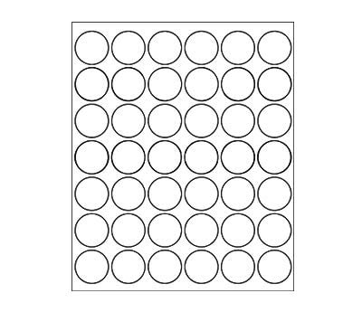 ChromaLabel 1.25 Inch Round Printable Labels for Laser and Inkjet Printers, 1050 Stickers per Pack, 42 Stickers per Sheet, White - Image 1