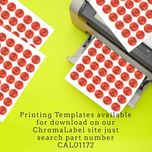 ChromaLabel 1.25 Inch Round Printable Labels for Laser and Inkjet Printers, 1050 Stickers per Pack, 42 Stickers per Sheet, White - Image 5