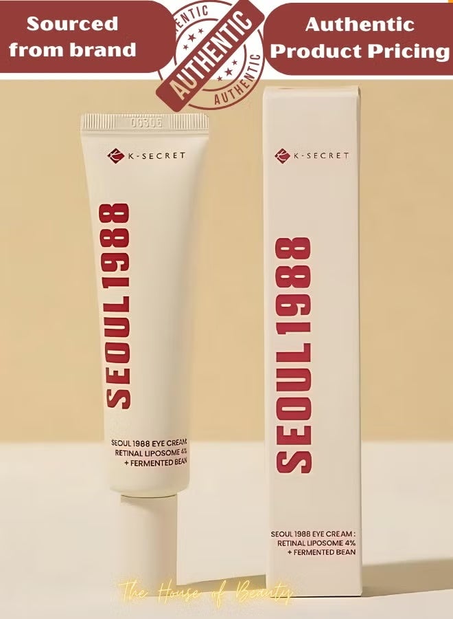 SEOUL 1988 Eye Cream 30ml, Retinal Liposome 4% + Fermented Bean | Anti-aging, Brightening, Firming - Image 1