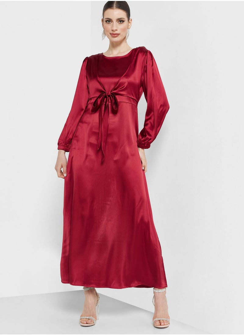 Khizana - Satin A-Line Dress - Image 1