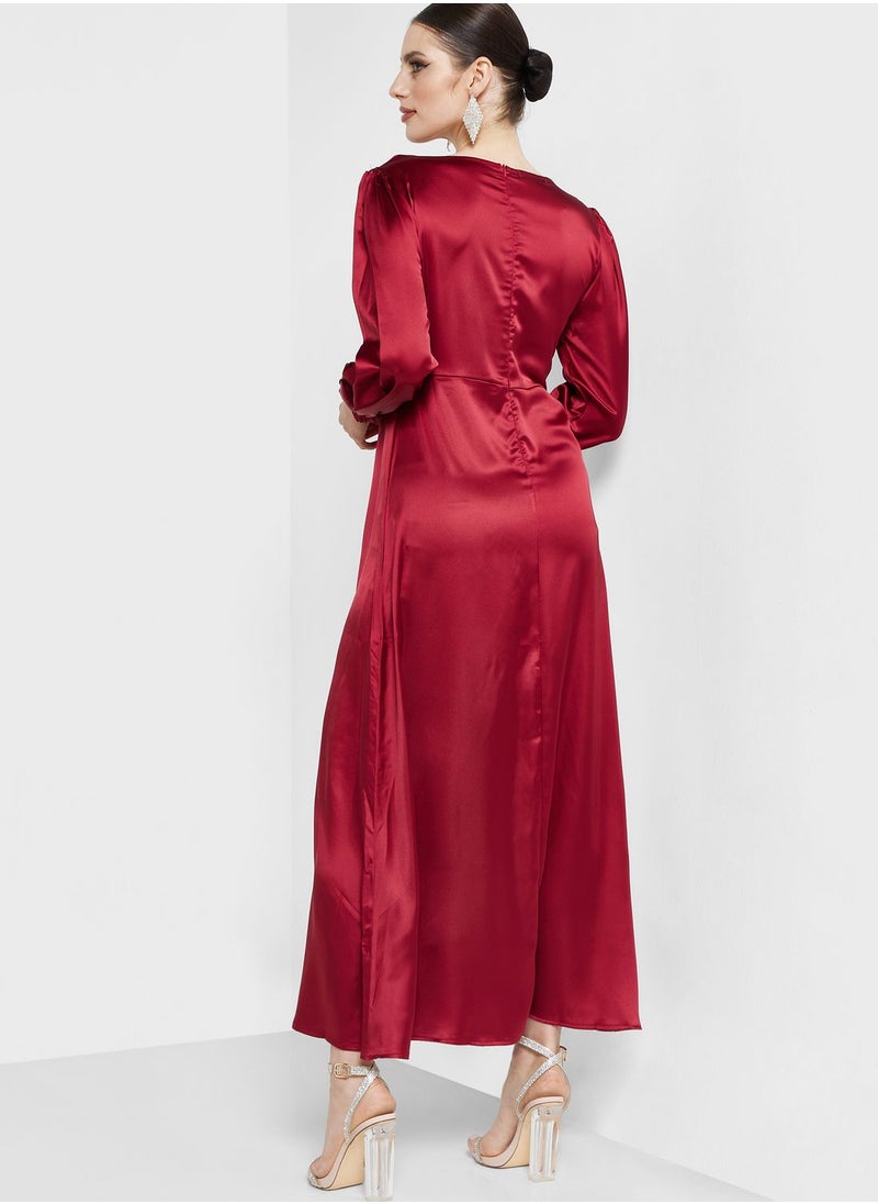 Khizana - Satin A-Line Dress - Image 1