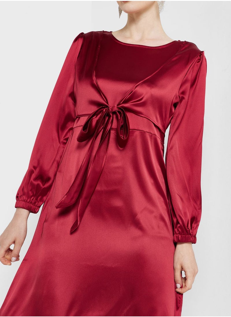 Khizana - Satin A-Line Dress - Image 1