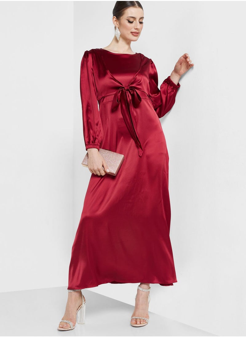 Khizana - Satin A-Line Dress - Image 1