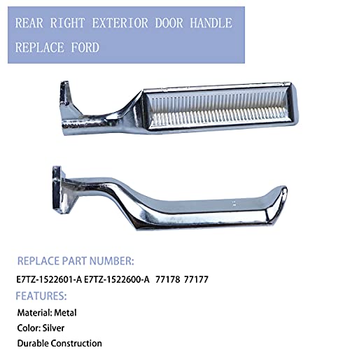YMHHefy Silver Interior Metal Door Handle Front Left Driver Passenger Compatible with 19871996 Ford Bronco F150 F250 F350 F53 F59 F800 E7TZ1522601A E7TZ1522600A 77177 77178 2Pcs - Image 5
