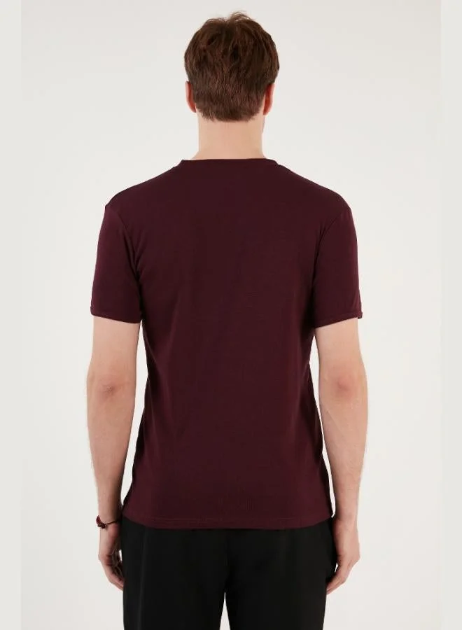 Buratti  Buratti Cotton V-Neck Slim Fit T-Shirt Men's T-Shirt 5902122 for Men | Best Price UAE