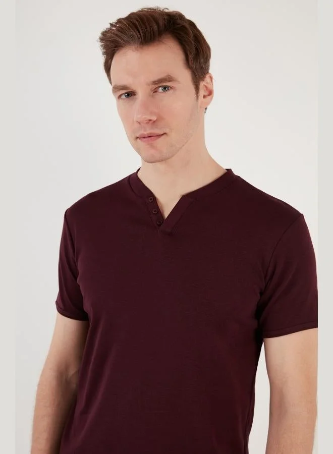 Buratti  Buratti Cotton V-Neck Slim Fit T-Shirt Men's T-Shirt 5902122 for Men | Best Price UAE