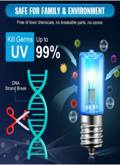 Y&D UVC Replacement Light Bulbs, UV Germicidal Lamps, Deodorization Mite Bulbs Ultraviolet Disinfection Lamps for Refrigerator Cabinets, Compatible with Germ Guardian Air Purifier Sanitizers 4Pcs  - Image 5