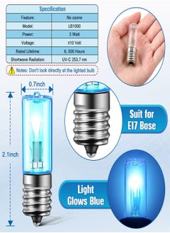 Y&D UVC Replacement Light Bulbs, UV Germicidal Lamps, Deodorization Mite Bulbs Ultraviolet Disinfection Lamps for Refrigerator Cabinets, Compatible with Germ Guardian Air Purifier Sanitizers 4Pcs  - Image 3