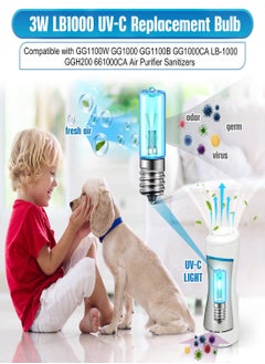 Y&D UVC Replacement Light Bulbs, UV Germicidal Lamps, Deodorization Mite Bulbs Ultraviolet Disinfection Lamps for Refrigerator Cabinets, Compatible with Germ Guardian Air Purifier Sanitizers 4Pcs  - Image 2