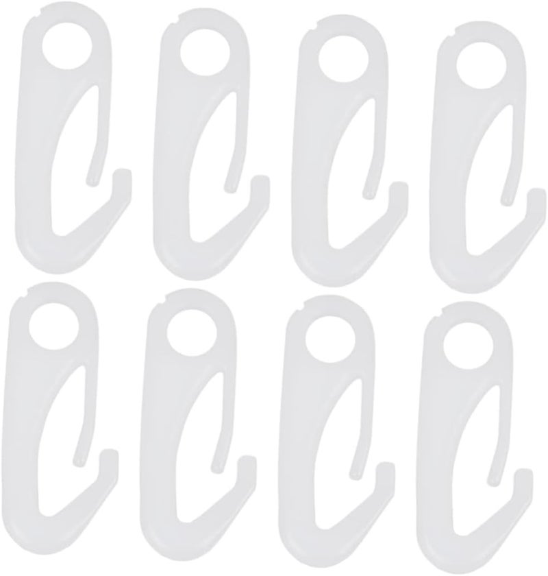 Worldwide popular practical build Hemoton Flag Pole Attachment Hardware 8 Pcs Nylon Snap Hooks Flag Pole Clips Carabiner Clips Pp Buckle Classic modern blend design - Image 1