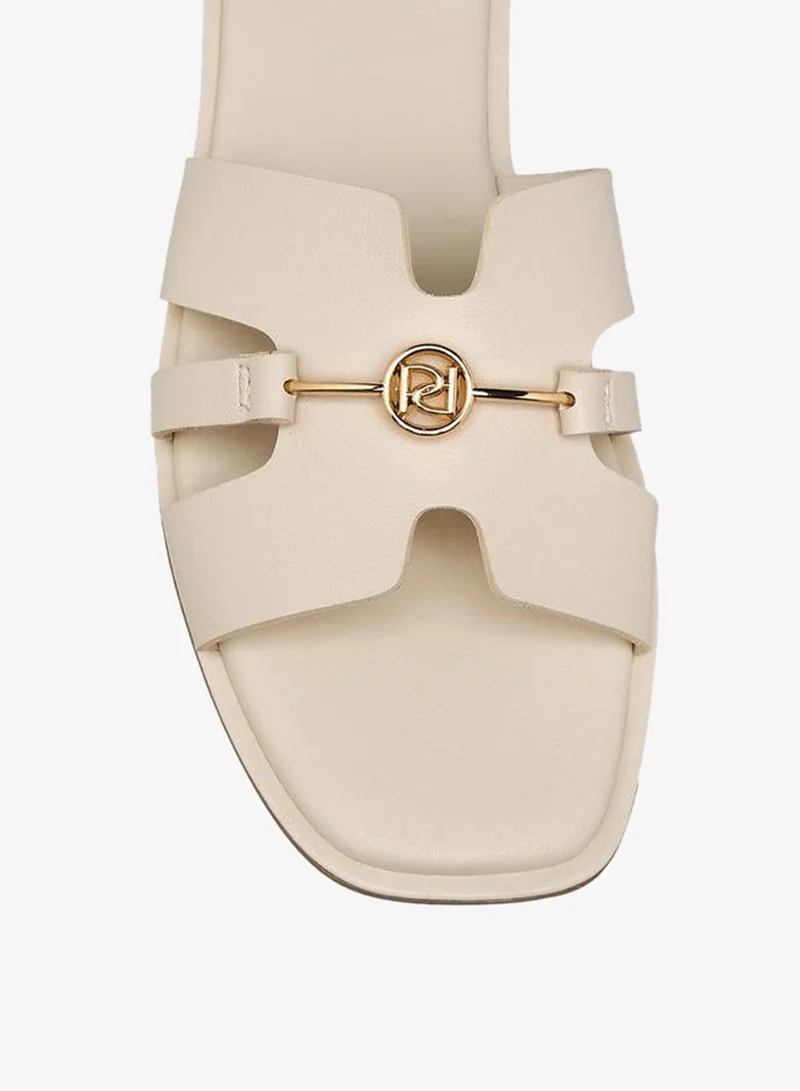 Paprika CREAM Women Metal Accent Flat Sandals for Women | Best Price UAE