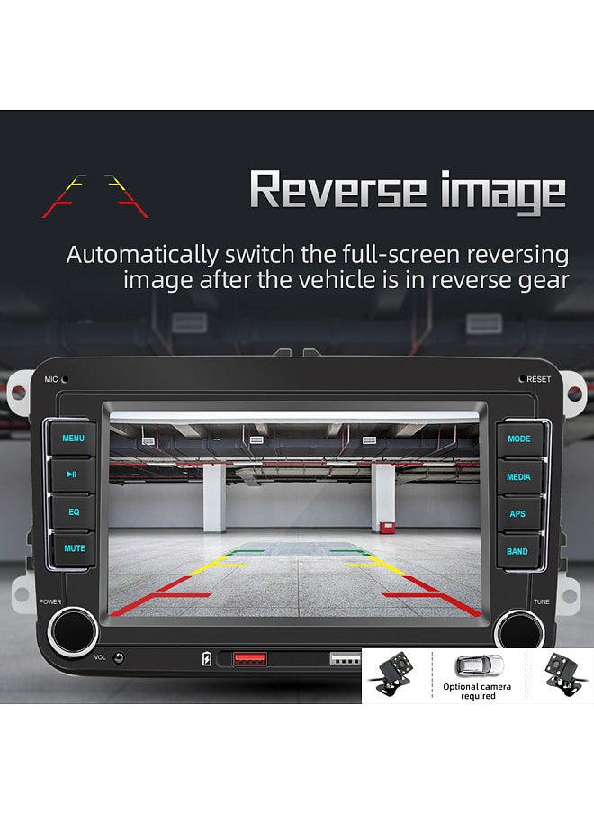 Generic - 7 Inch Car Stereo MP5 Player Touchcreen BT AM/FM Radio Receiver with Android Auto Carplay Support Hands-Free Calling USB Charge/Playback Phone Link Reversing Assist Steering Wheel Control - Image 1
