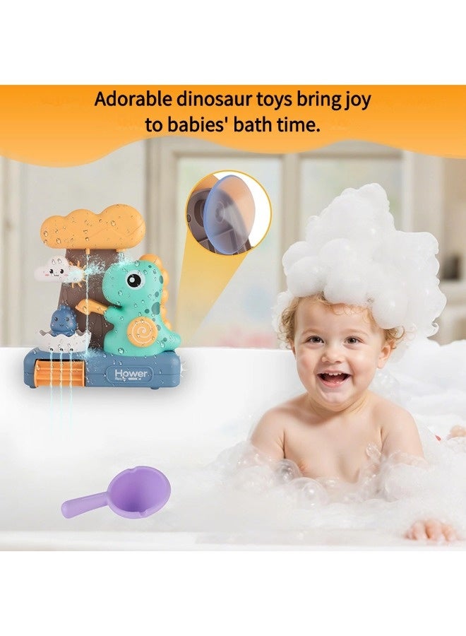 جني ثروة ألعاب استحمام للأطفال بعمر سنة واحدة، لعبة استحمام دوارة مزودة بقاعدة شفط، لعبة مائية للأطفال، لعبة شلال مائي مزودة بثلاثة أكواب، ألعاب استحمام للأطفال بعمر سنة واحدة فما فوق، للأولاد والبنات - Image 4