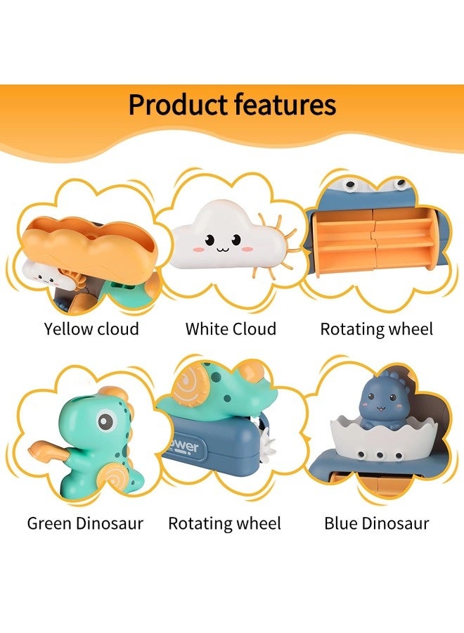 جني ثروة ألعاب استحمام للأطفال بعمر سنة واحدة، لعبة استحمام دوارة مزودة بقاعدة شفط، لعبة مائية للأطفال، لعبة شلال مائي مزودة بثلاثة أكواب، ألعاب استحمام للأطفال بعمر سنة واحدة فما فوق، للأولاد والبنات - Image 3