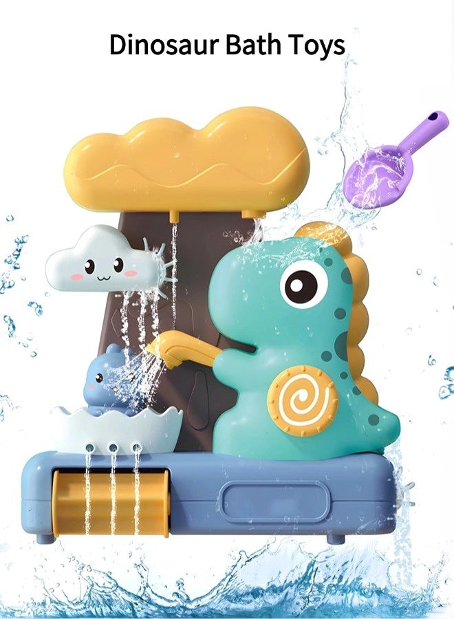 جني ثروة ألعاب استحمام للأطفال بعمر سنة واحدة، لعبة استحمام دوارة مزودة بقاعدة شفط، لعبة مائية للأطفال، لعبة شلال مائي مزودة بثلاثة أكواب، ألعاب استحمام للأطفال بعمر سنة واحدة فما فوق، للأولاد والبنات - Image 1