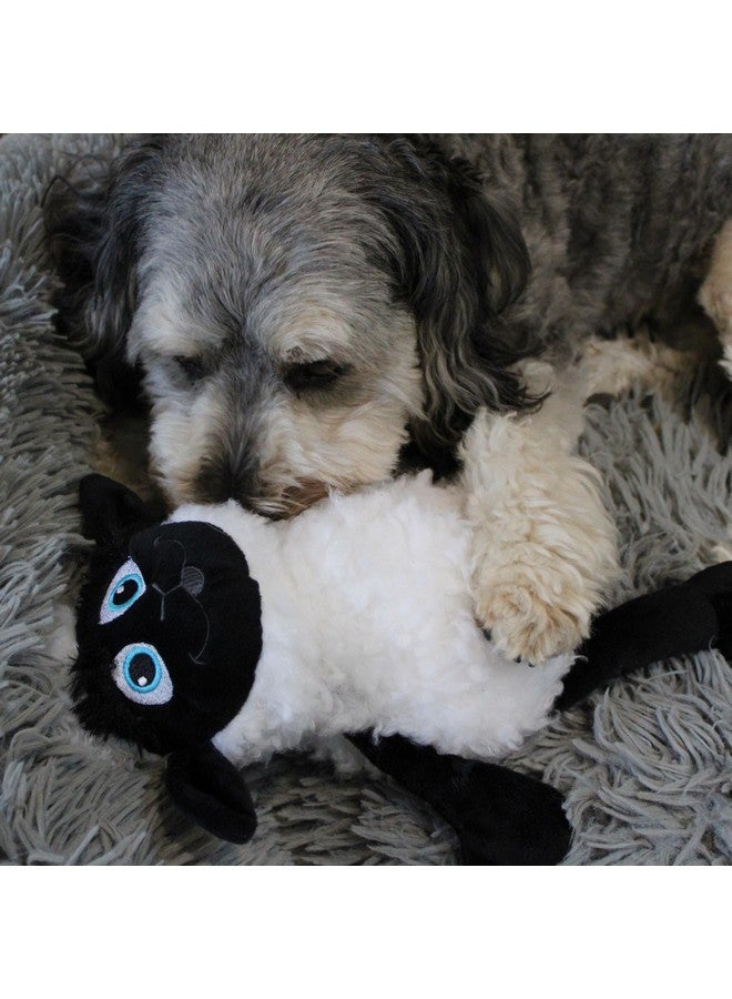 سبوت لعبة كلب با با با المحشوة من SPOT - لعبة صوفية لطيفة ومحبوبة مزودة بصافرة للكلاب والجراء المتوسطة إلى الكبيرة، مقاس 13 بوصة باللونين الأسود والأبيض - Image 2