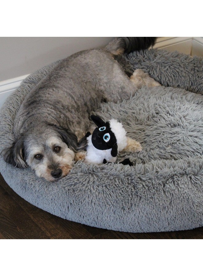 سبوت لعبة كلب با با با المحشوة من SPOT - لعبة صوفية لطيفة ومحبوبة مزودة بصافرة للكلاب والجراء المتوسطة إلى الكبيرة، مقاس 13 بوصة باللونين الأسود والأبيض - Image 4