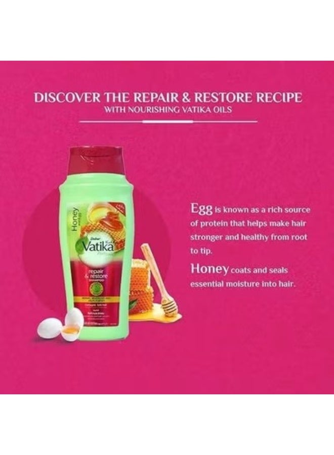Vatika Naturals Repair & Restore Shampoo Honey & Egg 600 Ml (Packaging may vary) - Image 3