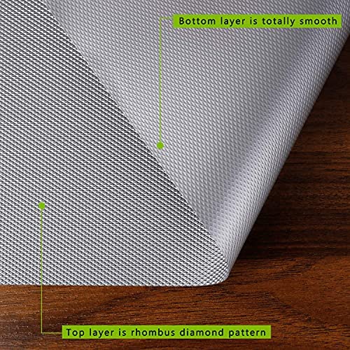 ElastPro (45 cm X 10 m) Silver EVA Food Grade Washable Anti Slip Mat/Sheet for Fridge, Shelf Liner, Table, Kitchen Drawer mat (Diamond Texture, Metallic Grey) - Image 3