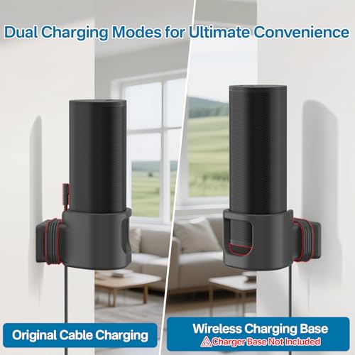 Chunxiao Upgrade Silicone Speaker Wall Mount for Sonos Roam 2, Sonos Roam, Roam SL Mount-Space Saving Speaker Mount for Sonos Roam, Roam SL, Roam 2 Wall Mount Bracket Easy to Install, Black - Image 3