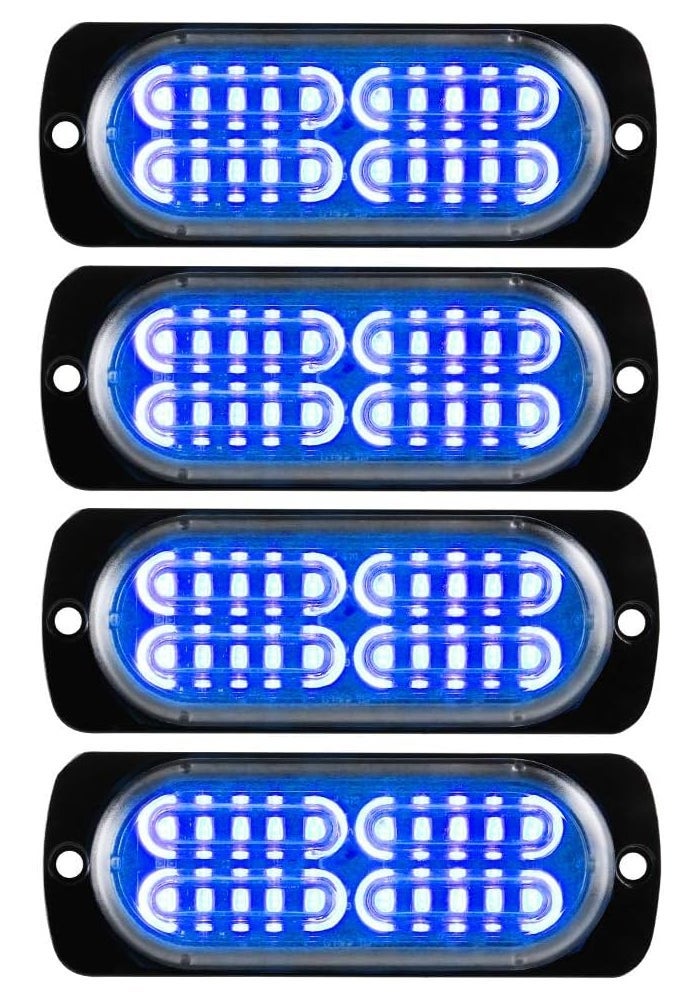 SOOMJ Teguangmei 12-24V 20-LED Super Bright Emergency Strobe Light Bar - Blue - Image 1