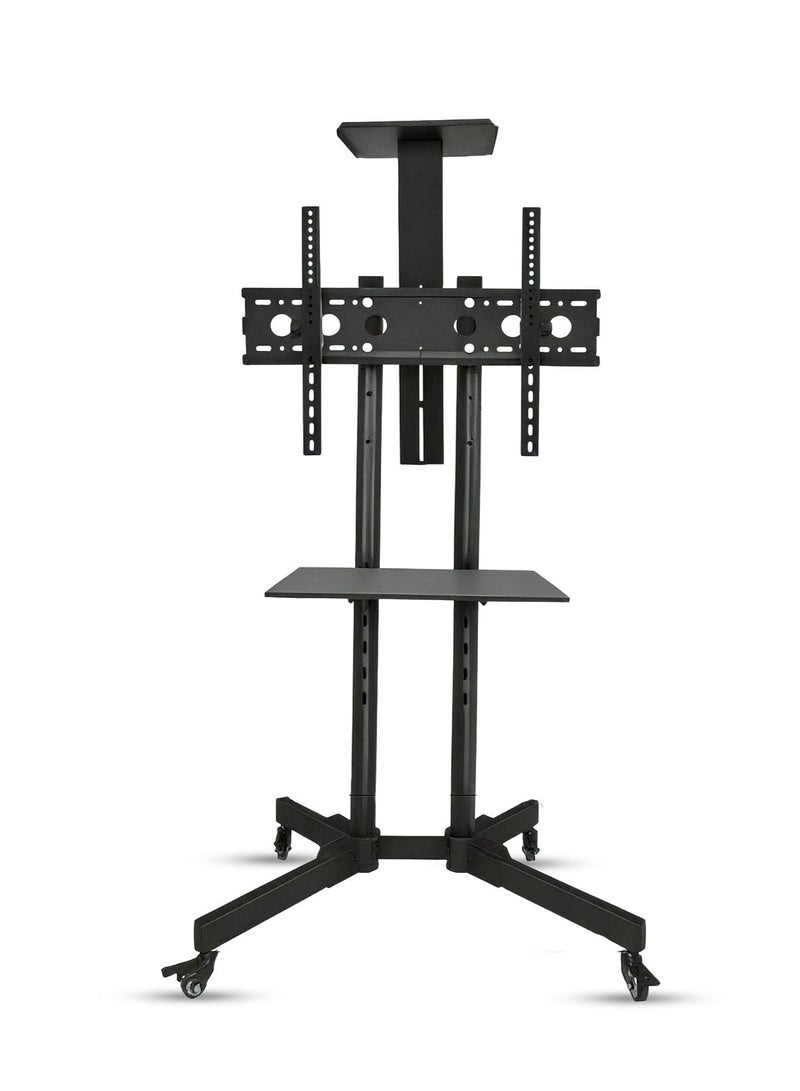 Adjustable Mobile TV Stand with Shelf – Fits 32" to 60" Screens - Image 5