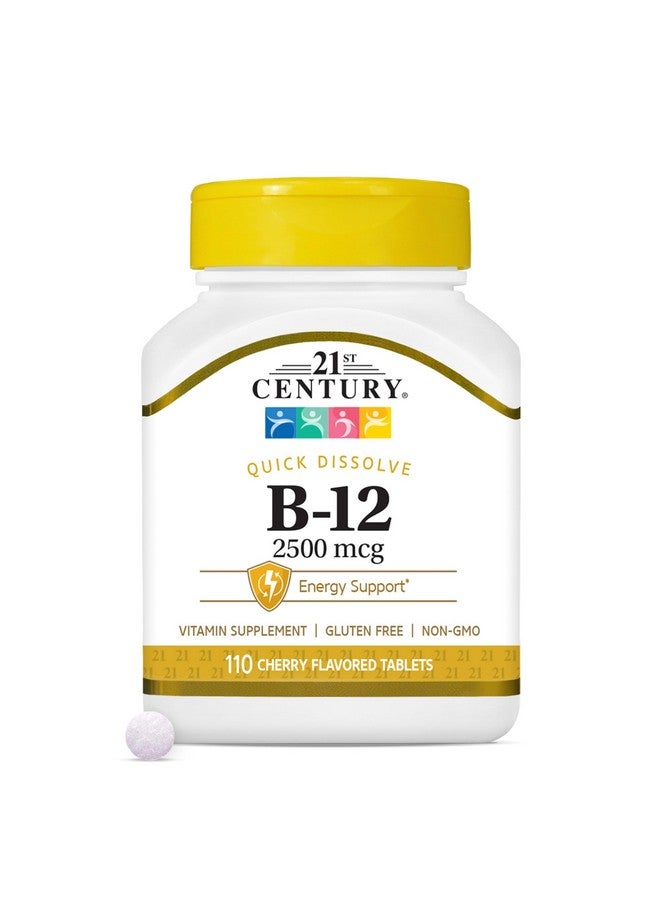 21st Century B 12 2500 mcg Sublingual Tablets, 110 Count - Image 1